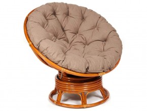 Кресло-качалка Papasan w 23/01 B с подушкой Cognac, экошерсть Коричневый в Первоуральске - pervouralsk.magazin-mebel74.ru | фото