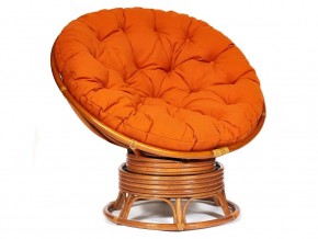 Кресло-качалка Papasan w 23/01 B с подушкой Cognac, ткань Оранжевый в Первоуральске - pervouralsk.magazin-mebel74.ru | фото