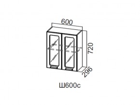 Ш600с/720 Шкаф навесной 600/720 (со стеклом) в Первоуральске - pervouralsk.magazin-mebel74.ru | фото