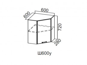 Ш600у/720 Шкаф навесной 600/720 (угловой) в Первоуральске - pervouralsk.magazin-mebel74.ru | фото