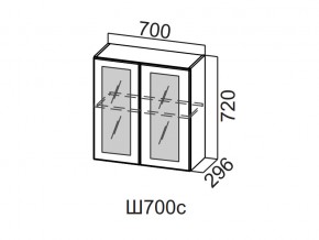 Ш700с/720 Шкаф навесной 700/720 (со стеклом) в Первоуральске - pervouralsk.magazin-mebel74.ru | фото