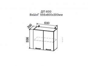 Шкаф верхний ДП600мм с 2-мя дверками в Первоуральске - pervouralsk.magazin-mebel74.ru | фото